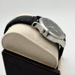 Pre Owned Jaeger-LeCoultre Master Geographic 142.8.92.S Automatic Black Dial Stainless Steel Men's Wristwatch 38 mm