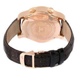 Jaeger Lecoultre Black 18K Rose Gold Master Grande Reveil 149.2.95.S Men's Wristwatch 43 MM
