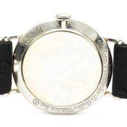 Jaeger LeCoultre Silver Diamonds 18k White Gold Mystery Cal 480 Men's Wristwatch 33 MM