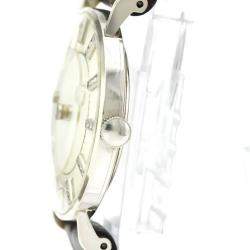Jaeger LeCoultre Silver Diamonds 18k White Gold Mystery Cal 480 Men's Wristwatch 33 MM