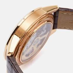 Jaeger-LeCoultre Silver 18K Rose Gold Alligator Leather Geophysic 501.2.TO.S Men's Wristwatch 39.60 mm