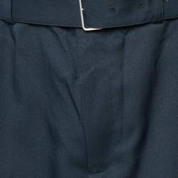 Pre Owned شورت جيل ساندر جبردين أخضر زيتوني بحزام مقاس متوسط (ميديم)