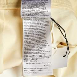 مملوكة مسبقًا Jil Sander Light Yellow Coated Linen Wide Leg Belted Shorts M