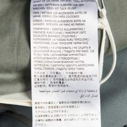 Pre Owned Jil Sander Celadon Green Wool Wide Leg Belted Shorts M