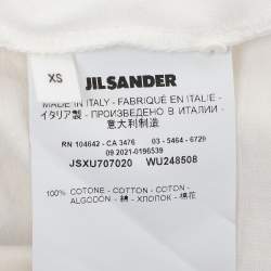 Jil Sander White Cotton Tiger Print T-Shirt XS