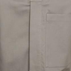 Jil Sander Grey Cotton Kimono Collar Shirt L