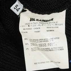 Jil Sander Black Rib Knit V-Neck Sweater XXL