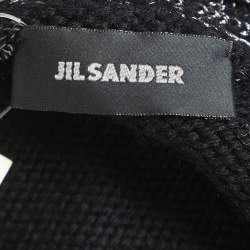 Jil Sander Black Rib Knit V-Neck Sweater XXL