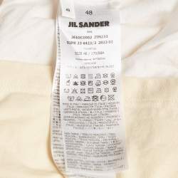 Jil Sander Yellow Printed Jersey Layered T-Shirt M