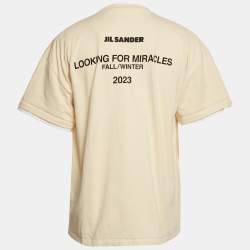 Jil Sander Yellow Printed Jersey Layered T-Shirt M