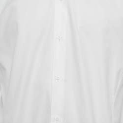 Jil Sander White Cotton Buttoned Half Sleeve Shirt XL