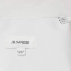 Jil Sander White Cotton Buttoned Half Sleeve Shirt XL