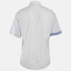 Jil Sander White Cotton Buttoned Half Sleeve Shirt XL