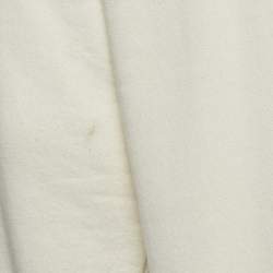 Pre Owned Jil Sander Beige Logo Print Cotton Crewneck Sweatshirt M