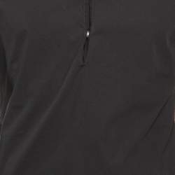 مملوكة مسبقًا قميص جيل ساندر أسود قطن نصف ياقة مقاس صغير