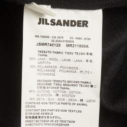 مملوكة مسبقًا Jil Sander Black Felt Button Front Long Sleeve Shirt L