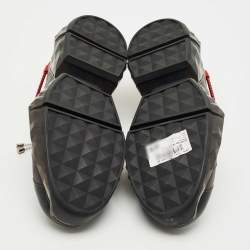 Pre Owned Jimmy Choo Multicolor Leather and Mesh Diamond Trail Sneakers Size 45