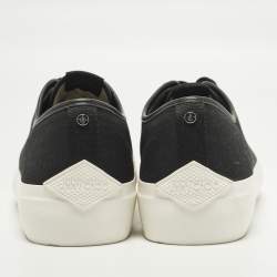 مملوكة مسبقًا حذاء رياضي جيمي تشو بلا ربطة بالما كانفاس أسود وجلد حجم متوسط مقاس 45