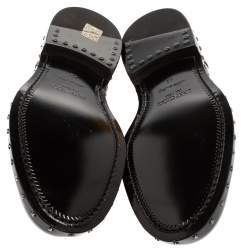 Jimmy Choo Black Patent Leather Slip On Loafers Size 42