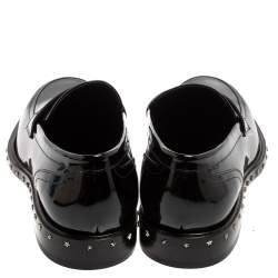 Jimmy Choo Black Patent Leather Slip On Loafers Size 42