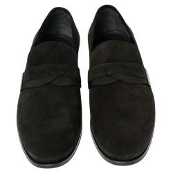 Jimmy Choo Black Suede Francis Loafers Size 44