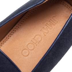 Jimmy Choo Blue Denim Foxley Tassel Loafers Size 45