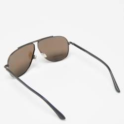 Pre Owned Jimmy Choo Navy Blue/Brown EWAN/S Aviator Sunglasses