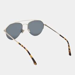 Pre Owned Jimmy Choo Silver Tone/Grey Mirrored ILYA/S 3YGT4 Aviator Sunglasses