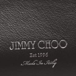 Pre Owned محفظة بطيات جلد منقوش كروك بني جيمي شو