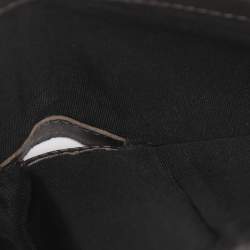 Pre Owned محفظة بطيات جلد منقوش كروك بني جيمي شو