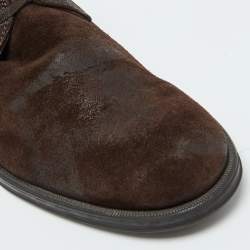 Jimmy Choo Dark Brown Suede Lace up Derby Size 41.5
