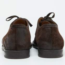 Jimmy Choo Dark Brown Suede Lace up Derby Size 41.5