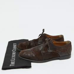 Jimmy Choo Dark Brown Suede Lace up Derby Size 41.5