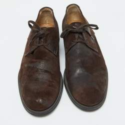 Jimmy Choo Dark Brown Suede Lace up Derby Size 41.5