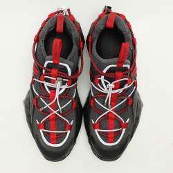 Jimmy Choo Multicolor Leather and Mesh Diamond Low Top Sneakers Size 42.5