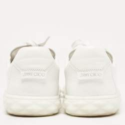 Jimmy Choo White Leather Diamond Sneakers Size 42