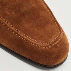 Jimmy Choo Tan Suede Slip On Loafers Size 42.5