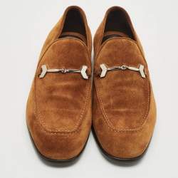 Jimmy Choo Tan Suede Slip On Loafers Size 42.5