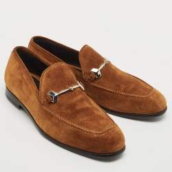 Jimmy Choo Tan Suede Slip On Loafers Size 42.5