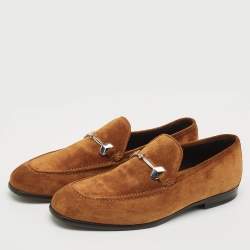 Jimmy Choo Tan Suede Slip On Loafers Size 42.5