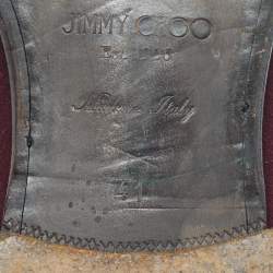 Pre Owned Jimmy Choo Burgundy Suede Foxley Tassels Loafers Size 41