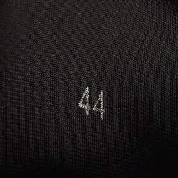 Pre Owned Jimmy Choo Memphis Size 44 Black Leather and Neoprene Lace Up Sneakers