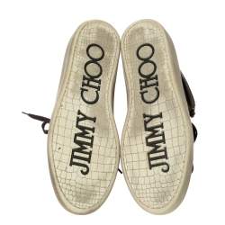 Jimmy Choo Camouflage Printed Pony Hair Belgravia High Top Sneakers Size 44