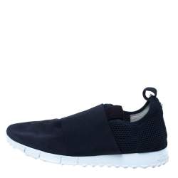 Jimmy Choo Navy Blue Suede and Mesh Slip On Sneakers Size 43
