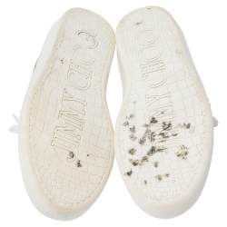 Jimmy Choo White Leather Low Top Sneakers Size 44.5