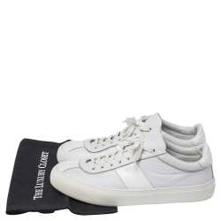 Jimmy Choo White Leather Low Top Sneakers Size 44.5