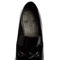 Jimmy Choo Black Patent Leather Slip On Loafers Size 43