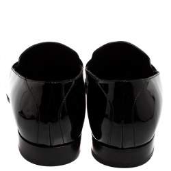 Jimmy Choo Black Patent Leather Slip On Loafers Size 43