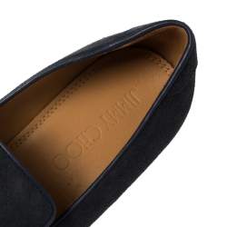 Pre Owned Jimmy Choo Blue Suede Foxley Tassel Loafers Size 41