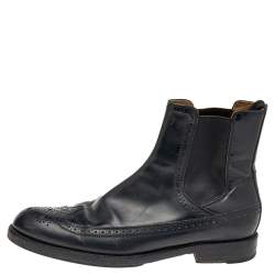 Jimmy Choo Black Leather Ankle Length Boots Size 41